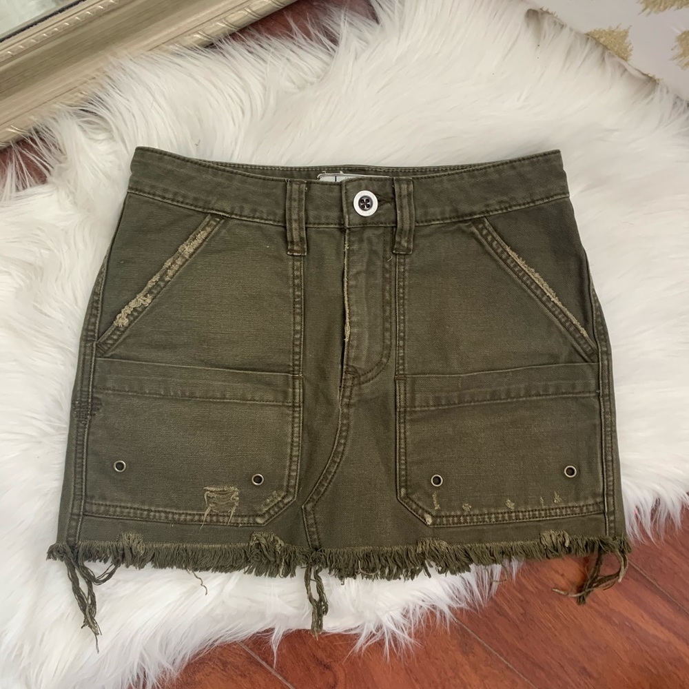 Free People Cargo Mini Skirt